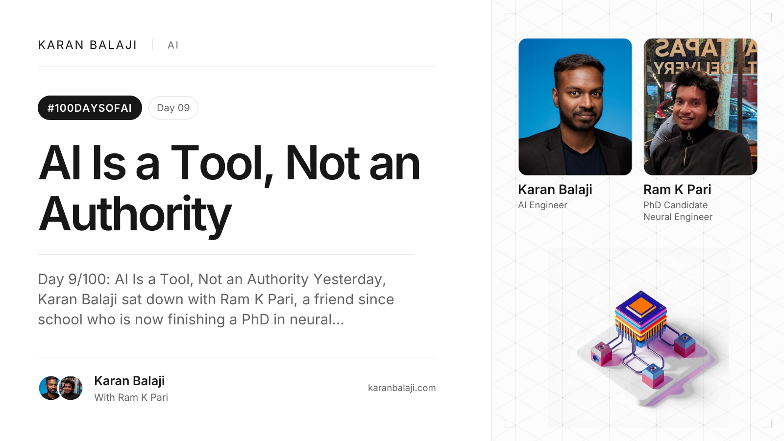 Day 9/100: AI Is a Tool, Not an Authority