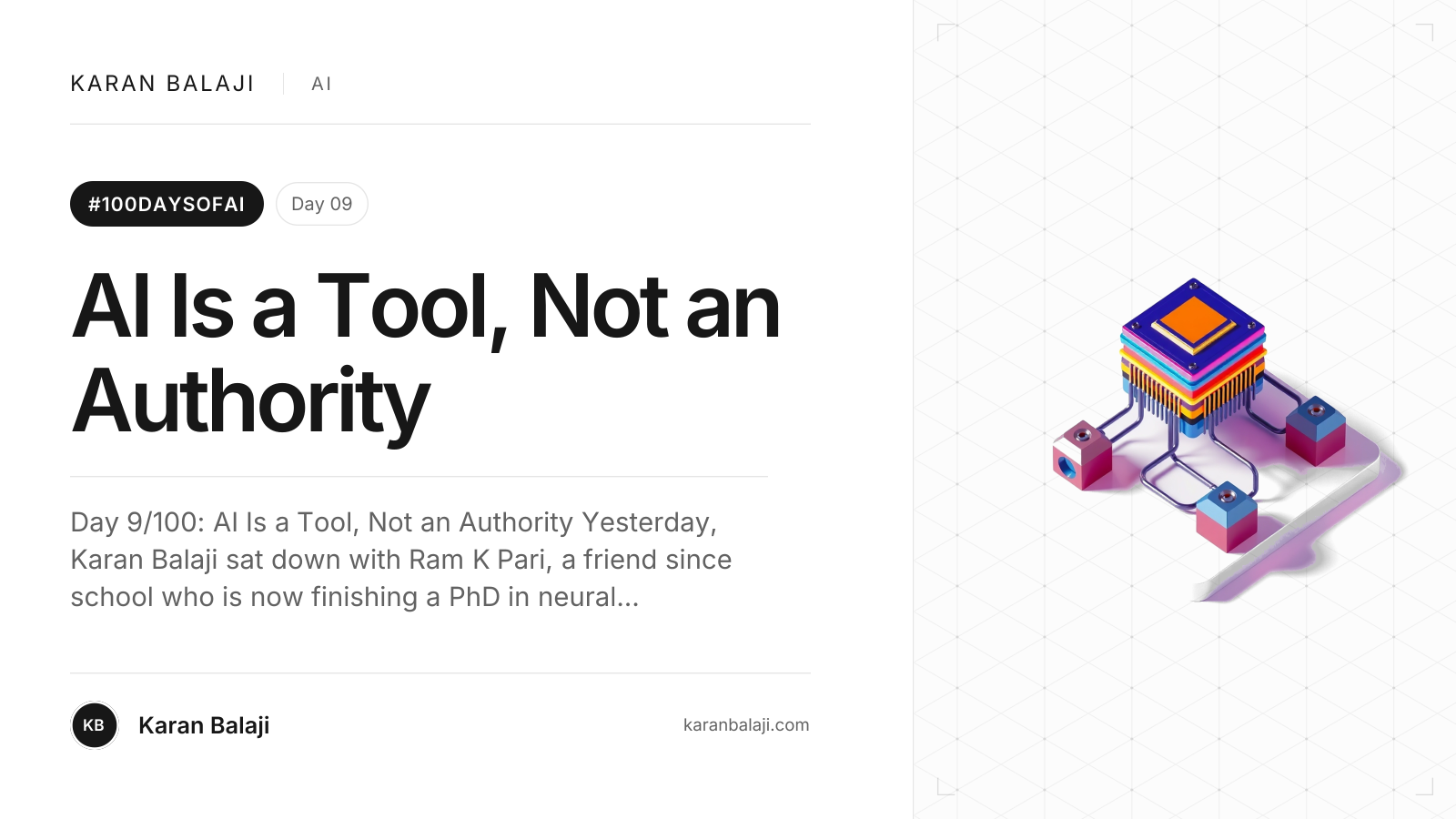 Day 9/100: AI Is a Tool, Not an Authority
