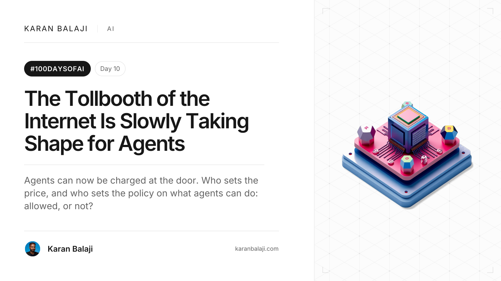 Day 10/100: The Tollbooth of the Internet Is Slowly Taking Shape for Agents